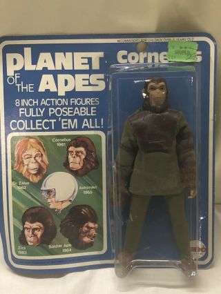 Vintage 1967 Mego Planet Of The Apes Cornelius Moc Mip