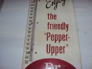 VINTAGE ADVERTISING DR PEPPER THERMOMETER 25 