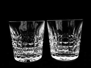 2 Brilliant Vintage Waterford Crystal " Glenmore " Old Fashioned Glasses Ireland