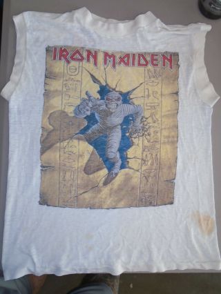 Rare Vintage Iron Maiden World Slavery Tour Shirt 1985