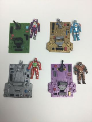 Vintage 1989 Mattel Computer Warriors Complete Set Of 4 Figures