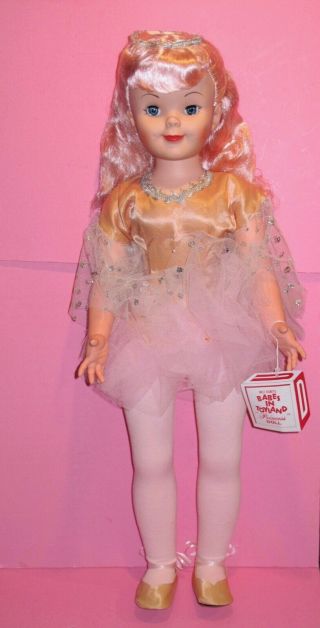 Uneeda Vintage Babes In Toyland Princess 31 " Walking Doll W/ Box