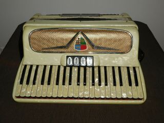 Vintage Music Instrument 1950s Made In Italy Pearl Accordion