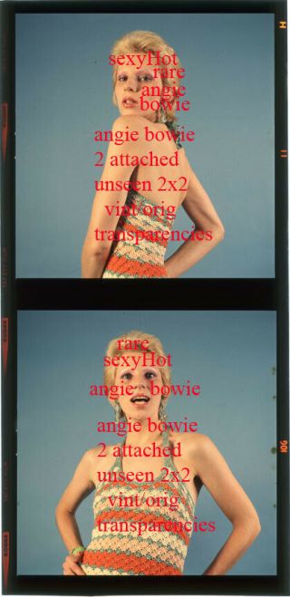 Angie Bowie 2 Hot Sexy Unseen Vintage Classic 2 1/4 Transparencies