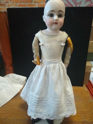 Antique Bisque Kestner Doll 194,  Kid Leather Body,  Pate/plaster,  Cork