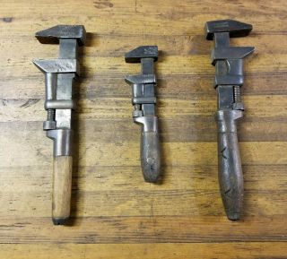 Rare Antique Adjustable Monkey Wrench • Vintage Mechanics Plumbing Old Tools Usa