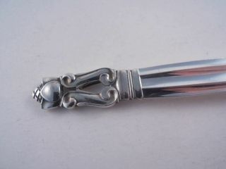 Georg Jensen Acorn Sterling Oyster Shellfish Forks 5 3/4 " Cocktail