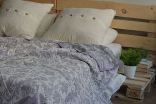Linen Blanket Plaid Linen Bed Blanket Vintage Linen Blanket