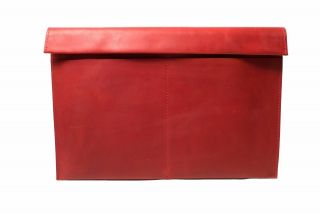 Macbook Laptop For Red Leather Sleeve/cases/covers Handmade Vintage