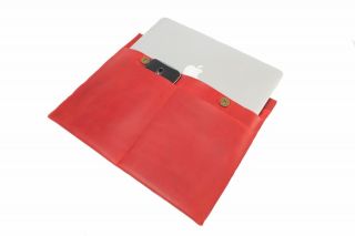 MacBook Laptop for Red Leather Sleeve/Cases/Covers Handmade Vintage 5