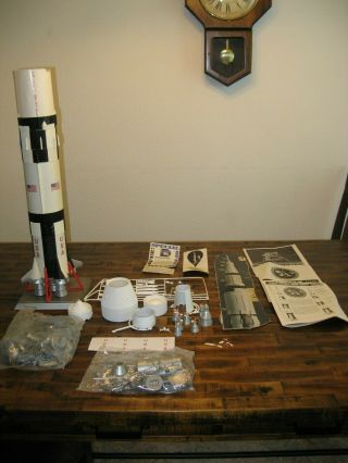 Vintage 1969 Revell 1/96 Apollo Saturn V Moon Rocket Model Kit Apollo 11