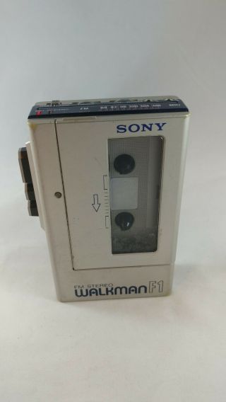 Vintage Sony Walkman Wm - F1 Fm Radio Cassette Player Clip Japan