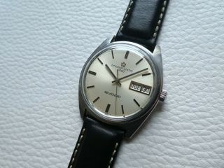 Rare Vintage Steel ETERNA MATIC 3000 SEVENDAY Men ' s dress watch from 1967 ' s year 5