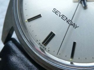 Rare Vintage Steel ETERNA MATIC 3000 SEVENDAY Men ' s dress watch from 1967 ' s year 9