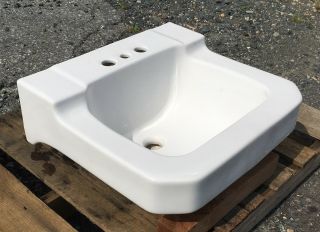 Vintage 1957 Cotton White Case Bathroom Sink 2