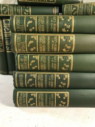 Waverley Novels Sir Walter Scott Antique Art Nouveau Style Books Decor Linen 2