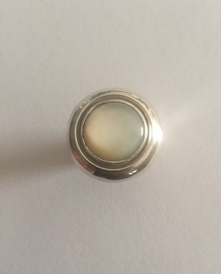Nefrom Sterling Ring With Mother Of Pearl,  Size 7,  Designer From Denmark