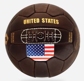 Usa Flag Retro Vintage Style Leather Soccer Ball 100 Real Leather
