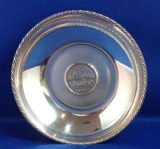 . 800 Jezler Silver Bowl W/ Rare 1740 Switzerland Swiss Basel 1/2 Taler,  Nd