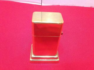 " Rare " Vintage Brass " Barcroft Zippo " Table Lighter