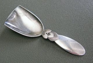 Georg Jensen Denmark Cactus Sterling Silver Tea Caddy Sugar Shovel Spoon;h678
