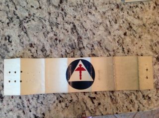 RARE Civil Defense CD Armband WWII WW2 Medical Corps Home Front Civilian 3