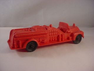 Vintage Auburn Rubber/plastic Red Fire Truck 502 Usa
