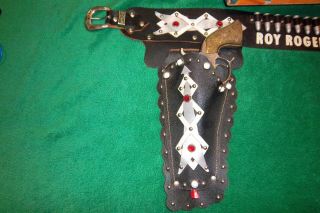 Official Boxed Classy Roy Rogers toy cap gun holster rig pistols rarely see 3