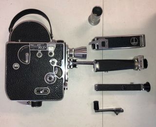 Vintage Paillard Bolex Movie Camera View Finders Lenses W/ Case