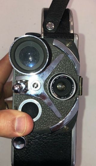 VINTAGE PAILLARD BOLEX MOVIE CAMERA View Finders Lenses W/ Case 3