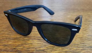 B&l Ray Ban Wayfarer 5024 L2009 Xnas Vtg Sunglasses Black Frame Made In U.  S.  A.
