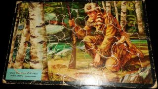Vintage Daniel Boone Tray Puzzles - From 1960s / Display -