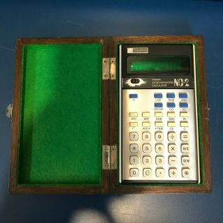 Vintage Tamaya Astro Navigation Calculator Meteorology Nc - 2 In Wood Box