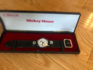 Vintage Bradley By Elgin Mickey Mouse Watch Box And Leather Band For Your Watch