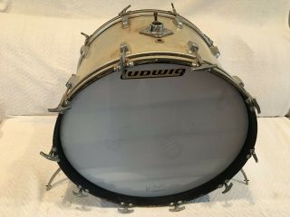 1969 Vintage Ludwig Silver Sparkle 22x14 Bass Drum; All