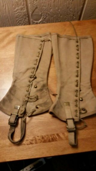 Vintage Wwii Us Military Army Leggings/spats