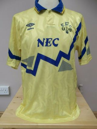 Vintage Everton Umbro Away Shirt 1989 Mens Medium