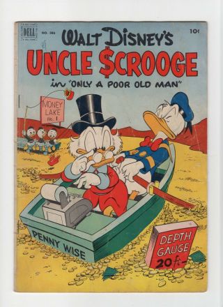 Four Color 386 Vintage Dell Comic Uncle Scrooge 1 " Only A Poor Old Man " 10c