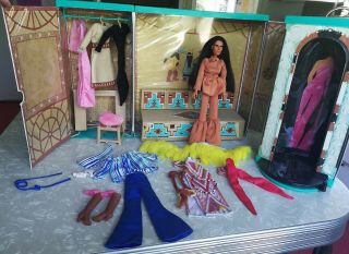 Vintage Rare 1975 Mego Cher Dressing Room Playset Box Doll Clothes