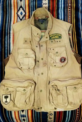 Ralph Lauren Vintage Rare Rl Game Comissioner Vest Size Xl