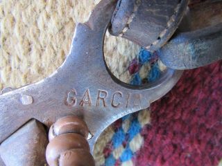 VINTAGE GARCIA STERLING SILVER INLAID BRIDLE WITH BIT HEAD STALL AND REINS 9