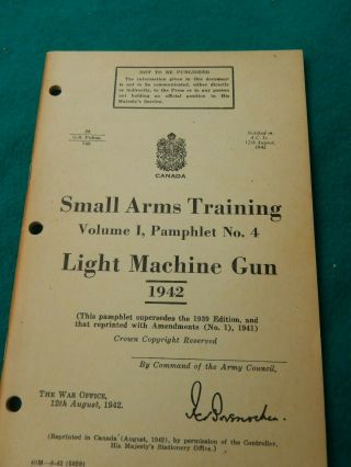 Ww2 Light Machine Gun (bren) 1942