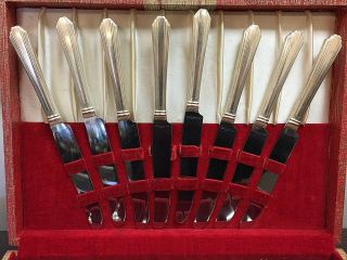 1931 National Silver Co.  Lady Joan Silver Plated 49 Piece Flatware Set w/Chest 4