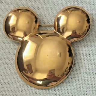 Rare Vintage Disney Napier Mickey Mouse Gold Toned Brooch Pin