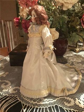 ANTIQUE FRENCH BELTON CLOSED MOUTH SOLID BISQUE DOME HEAD 17” DOLL 3