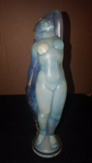 Vintage Sabino Glass Topless Long Haired Lady