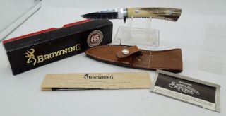 Vintage Rare 1989 Browning Model 65 Limited Edition Sambar Stag Hunter Knife