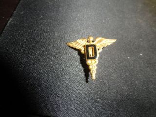 VERY RARE WW2 US ARMY MEDICAL CORPS DENTAL OFFICER INSIGNIA STERLING 5