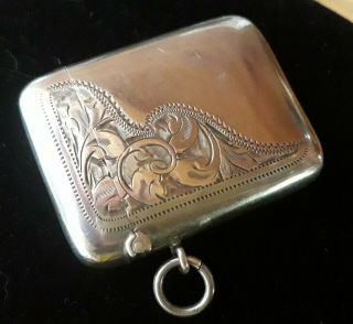 Antique Victorian Solid Silver Vesta Case By William Hair Haseler B 
