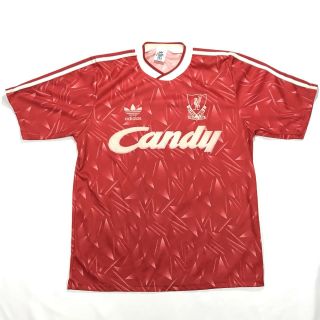 Vintage Adidas Liverpool Candy Soccer Jersey Rare 80s Vtg Large